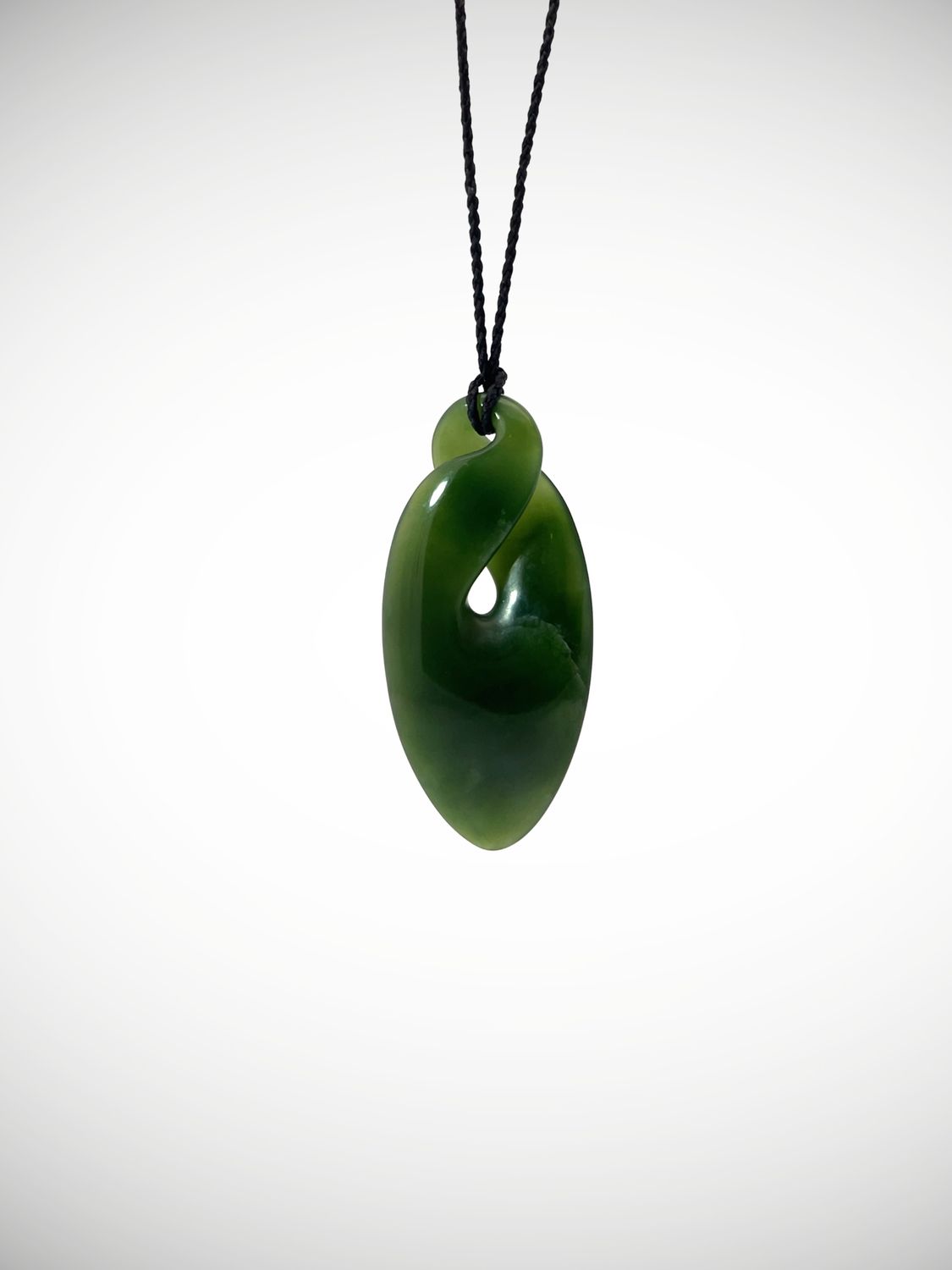 Moko Pounamu Pikorua (Twist) NZ Genuine Kawakawa Greenstone - Parikawakawa