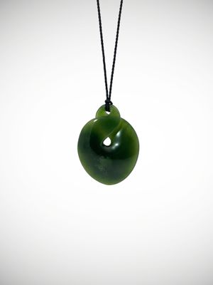 Moko Pounamu Pikorua (Twist) NZ Genuine Kawakawa Greenstone - Uenuku