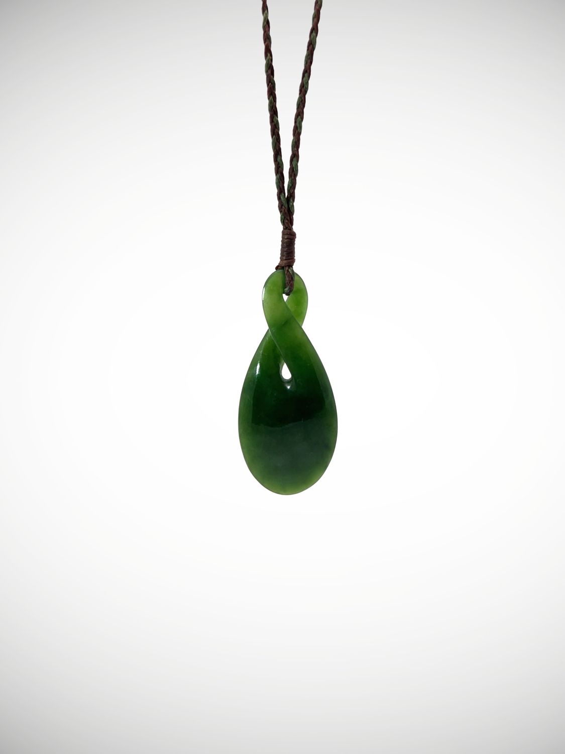 Moko Pounamu Pikorua (Twist) NZ Genuine Kahurangi Greenstone - Parikoau