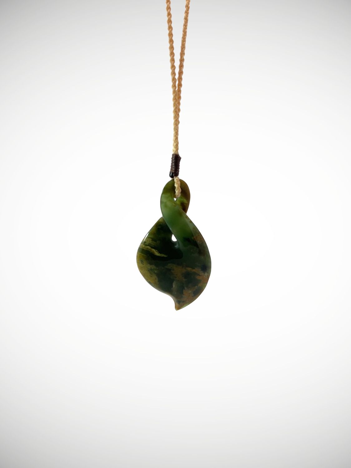 Moko Pounamu Pikorua (Twist) NZ Genuine Kahurangi Flower Greenstone - Opatutu