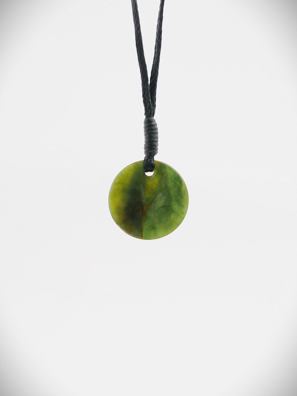 Moko Pounamu Porohita (Disc) NZ Genuine Raukaraka Greenstone - Kaipara