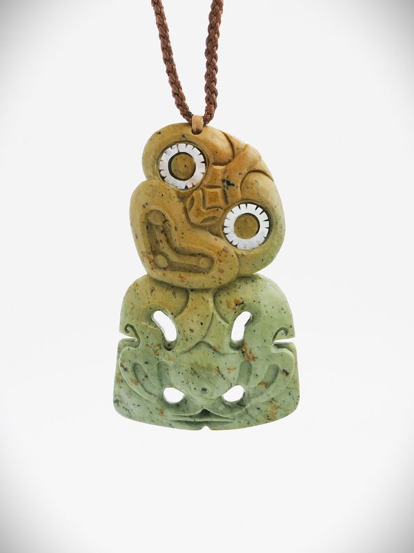 Moko Pounamu Hei Tiki NZ Genuine Raukaraka Greenstone - Waipukurau