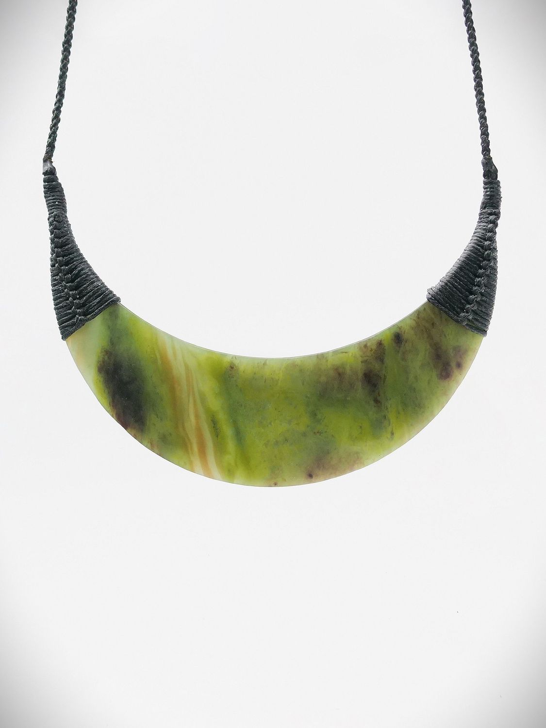 Moko Pounamu Kouma Breastplate NZ Genuine Totoweka  Greenstone - Omakere