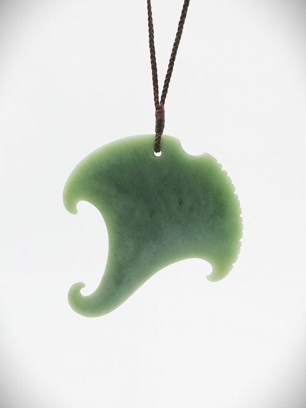 Moko Pounamu Te Whai Rahi (Manta Ray) NZ Genuine Inanga Greenstone - Otamauri