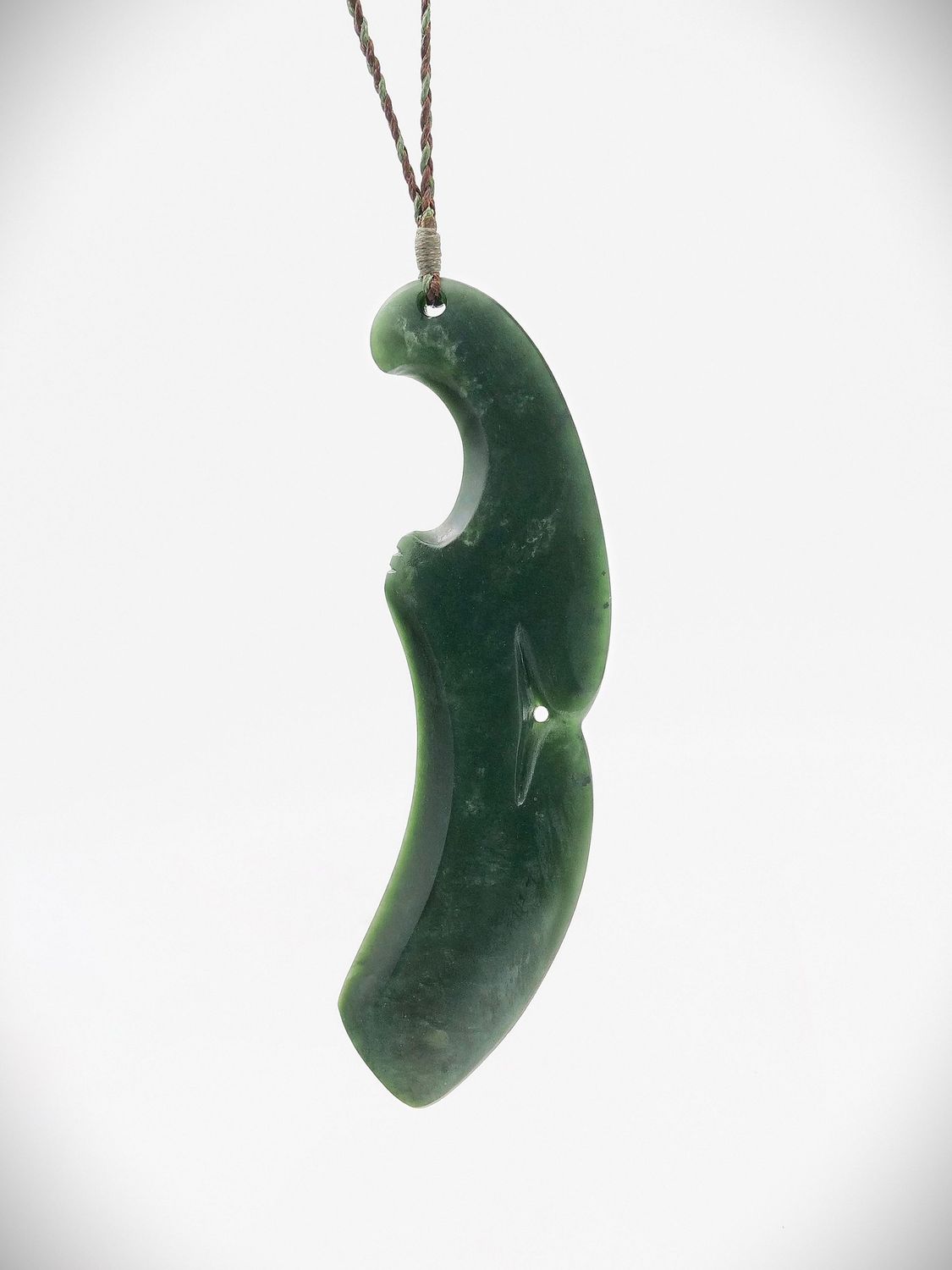 Moko Pounamu Manaia NZ Genuine Kawakawa Greenstone - Pohangina