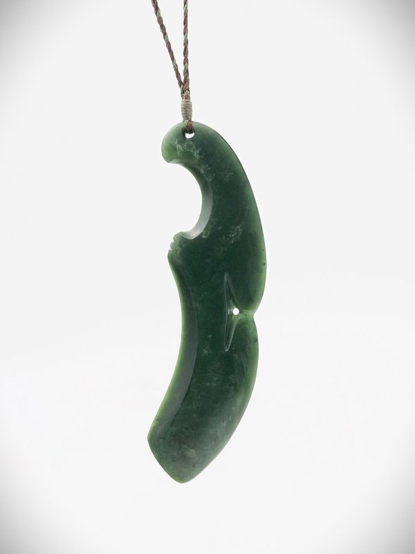 Moko Pounamu Manaia NZ Genuine Kawakawa Greenstone - Pohangina