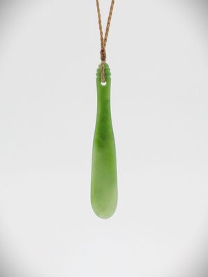 Moko Pounamu Mere NZ Genuine Kawakawa Greenstone - Waimata