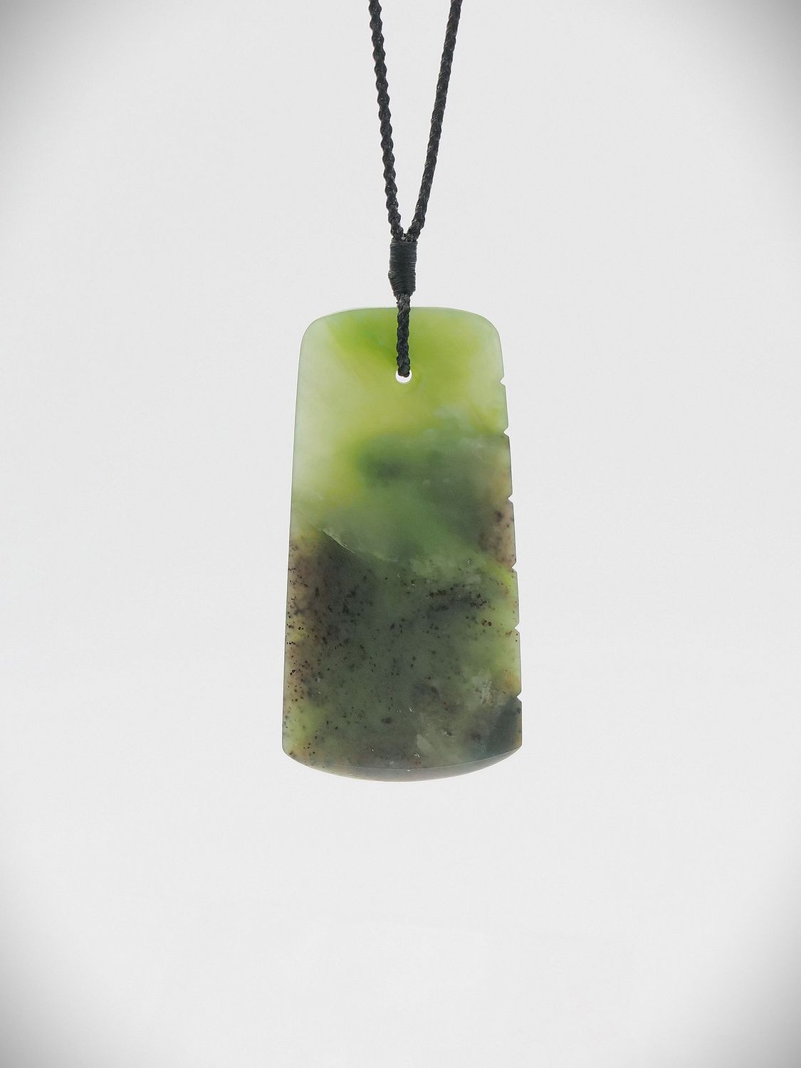 Moko Pounamu Notched Toki NZ Genuine Totoweka Greenstone - Whangaripo