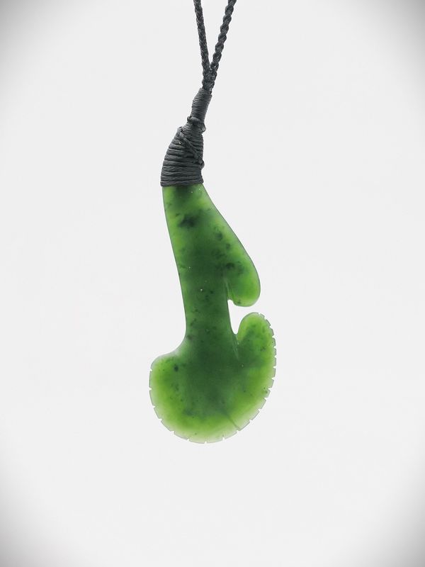 Moko Pounamu Wahaika NZ Genuine Kahurangi Greenstone - Ti Kouka