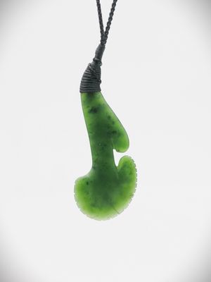 Moko Pounamu Wahaika NZ Genuine Kahurangi Greenstone - Ti Kouka