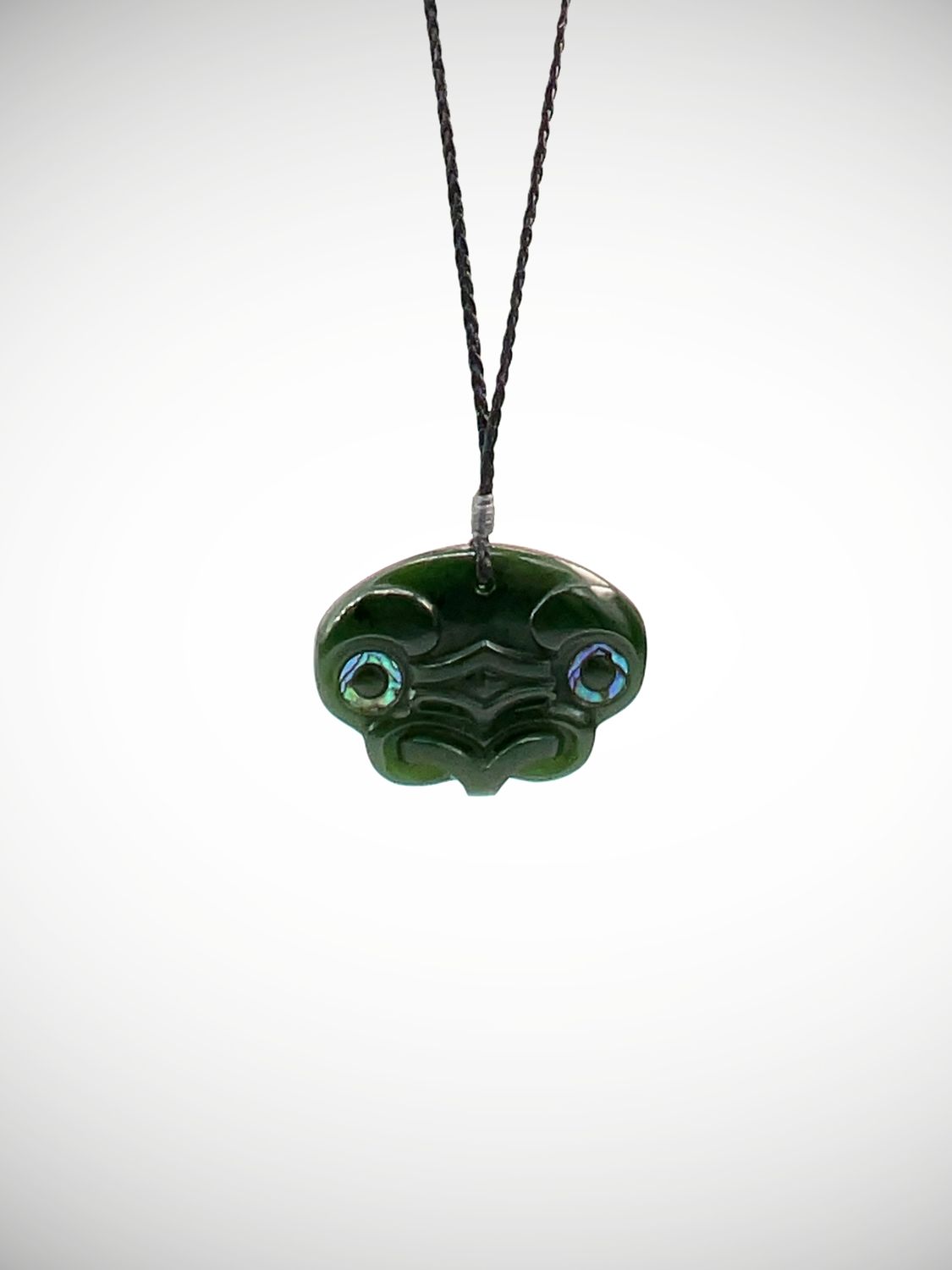 Moko Pounamu Koruru NZ Genuine Kawakawa Greenstone - Punamahaka