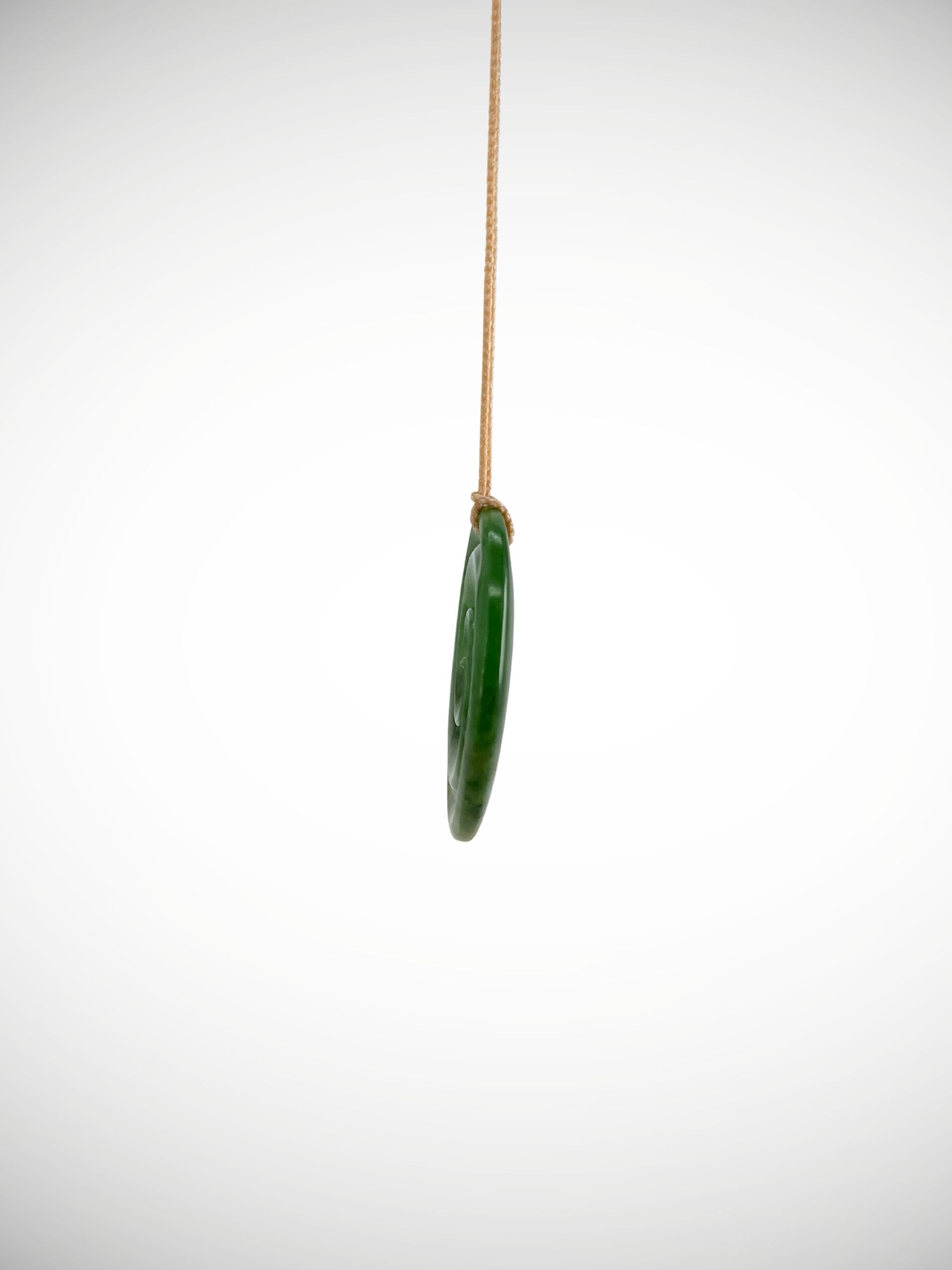 Moko Pounamu Double Koru NZ Genuine Kahurangi Flower Greenstone - Pikirakatahi