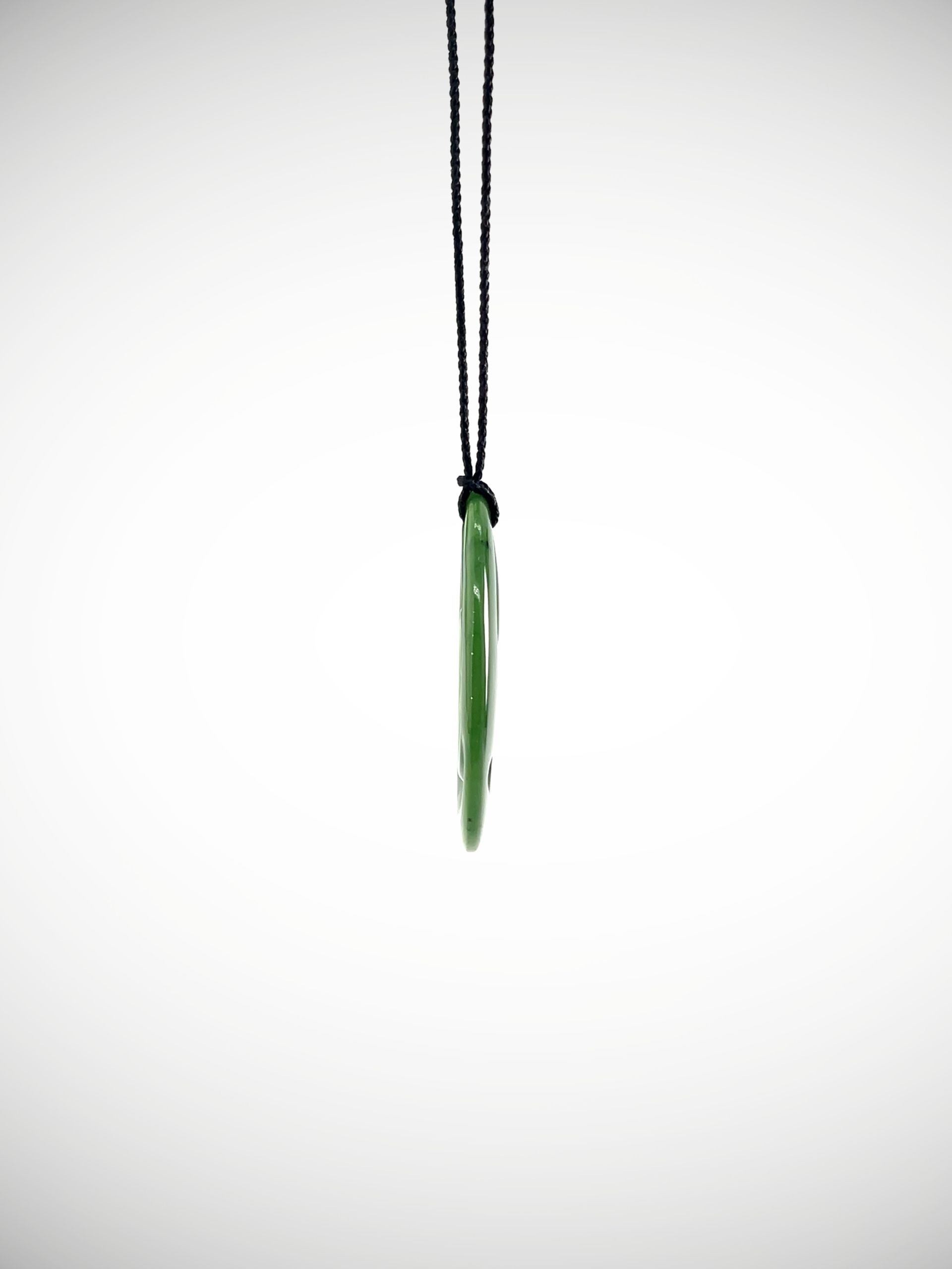 Moko Pounamu Triple Koru NZ Genuine Kahurangi Greenstone - Taumaro