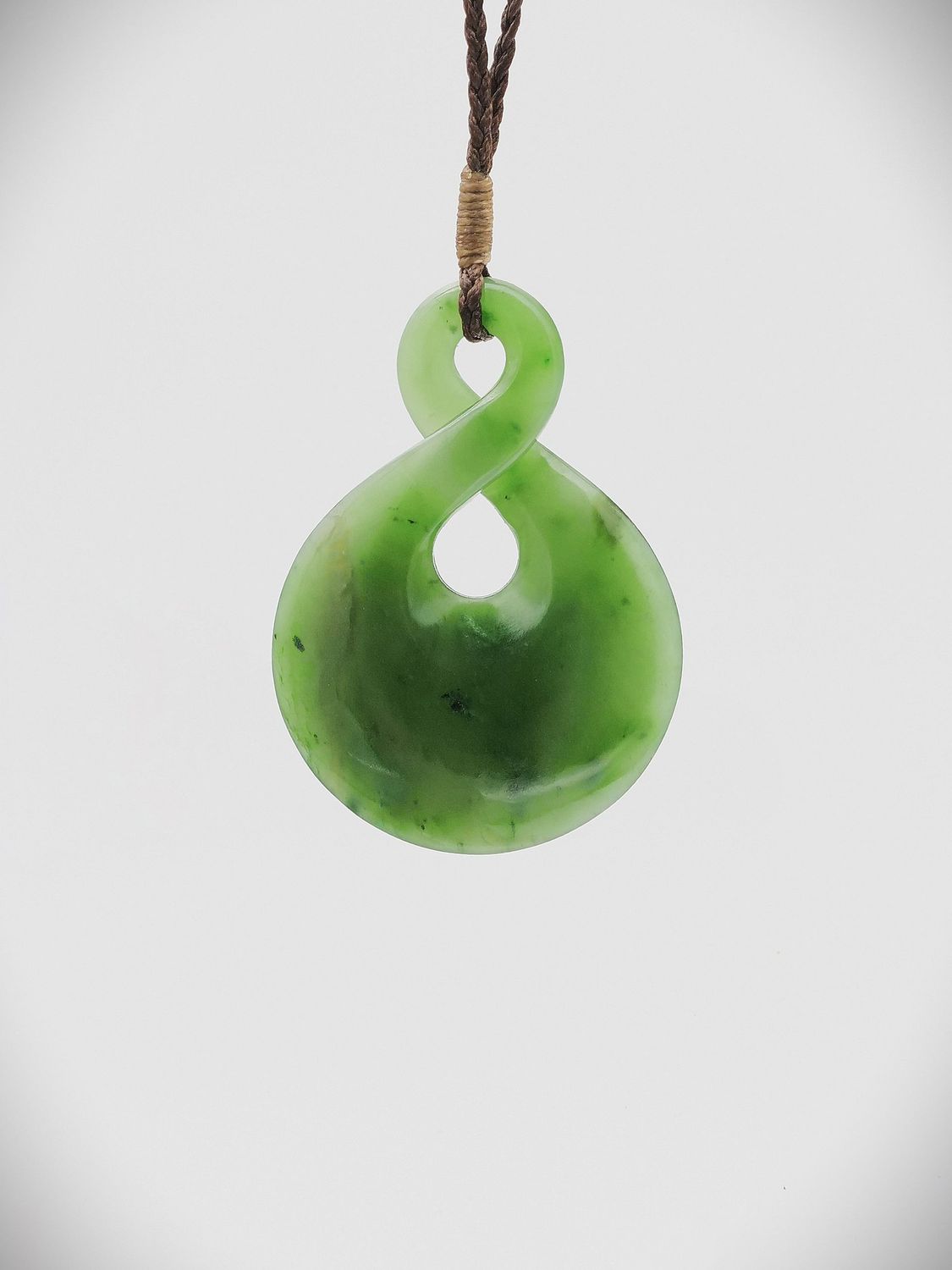 Moko Pounamu Pikorua (Twist) NZ Genuine Kahurangi Greenstone - Hatepe