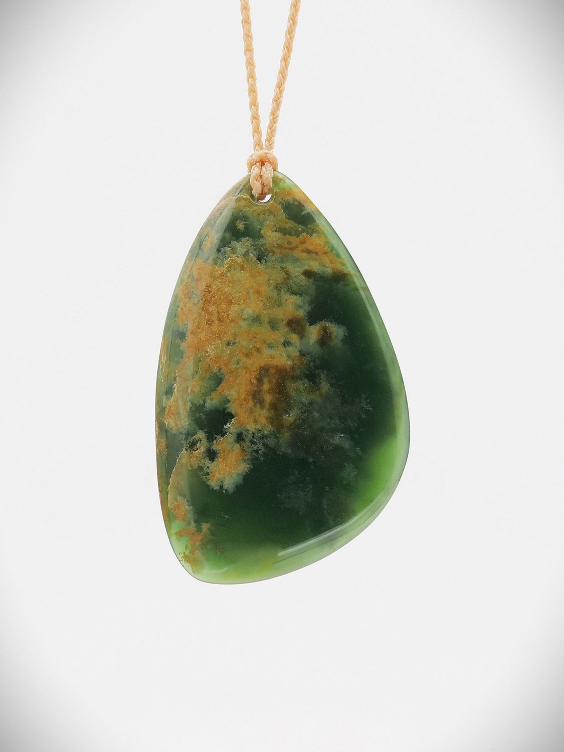 Moko Pounamu Roimata (Teardrop) NZ Genuine Marsden Flower Greenstone - Rangitaiki