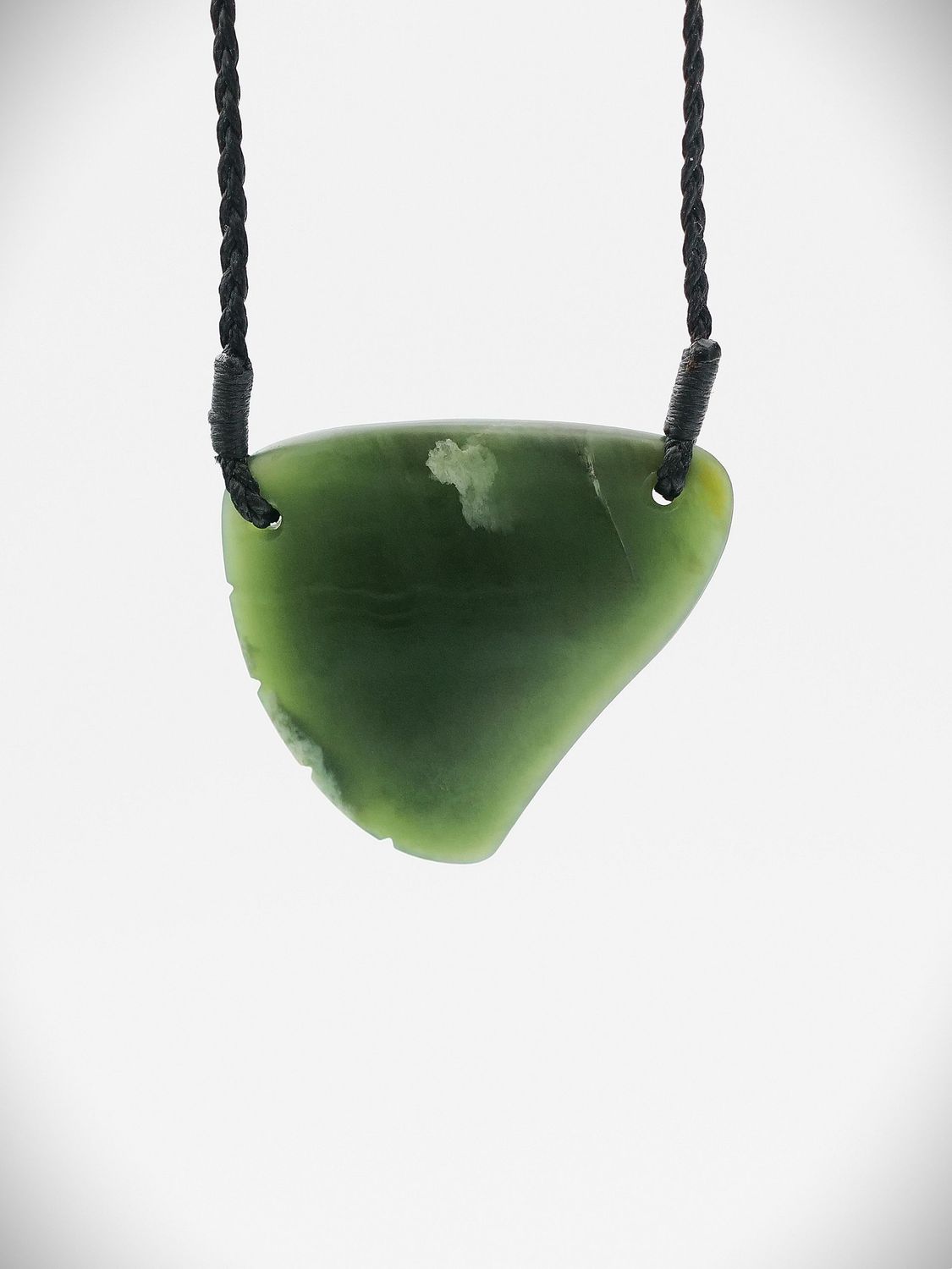 Moko Pounamu Kouma (Breastplate) NZ Genuine Kawakawa Greenstone - Mihiwaka