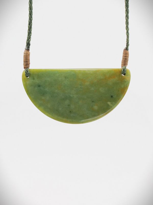 Moko Pounamu Kouma (Breastplate) NZ Genuine Raukaraka Greenstone - Motuoapa