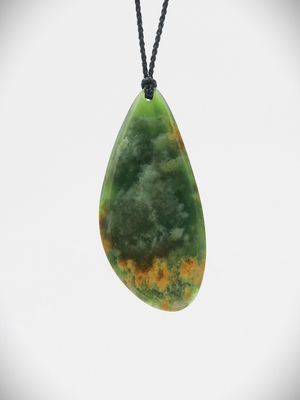 Moko Pounamu Roimata (Teardrop) NZ Genuine Marsden Flower Greenstone - Ahuriri