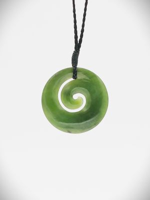 Moko Pounamu Koru NZ Genuine Kahurangi Greenstone - Pukeokahu