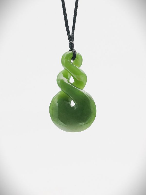 Moko Pounamu Pikorua NZ Genuine Kahurangi Greenstone - Otamauri