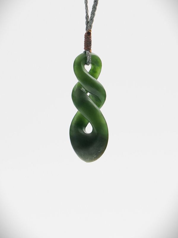 Moko Pounamu Pikorua NZ Genuine Kawakawa Greenstone - Kahutara