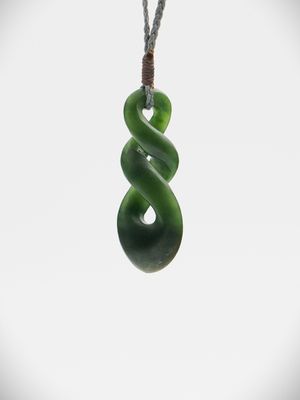 Moko Pounamu Pikorua NZ Genuine Kawakawa Greenstone - Kahutara