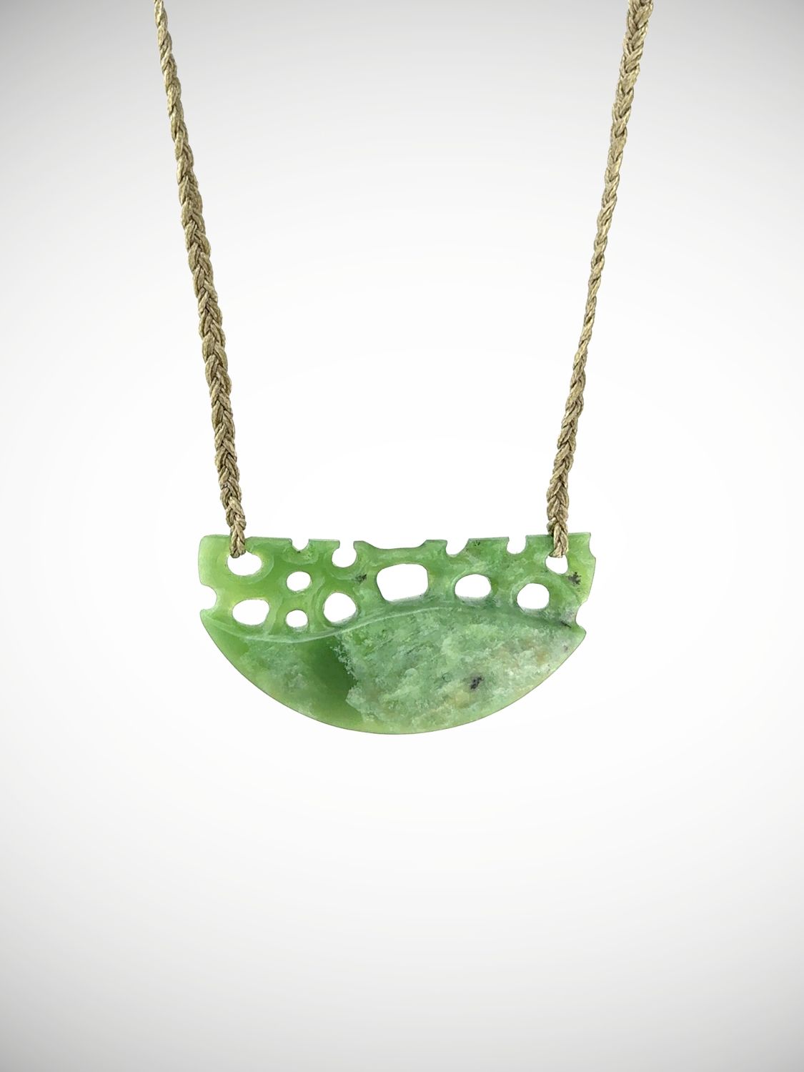 Moko Pounamu Kouma (Breastplate) NZ Genuine Auhunga Greenstone - Waiwhakaata