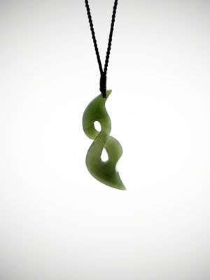Moko Pounamu Pikorua NZ Genuine Kahotea Greenstone - Whanganui