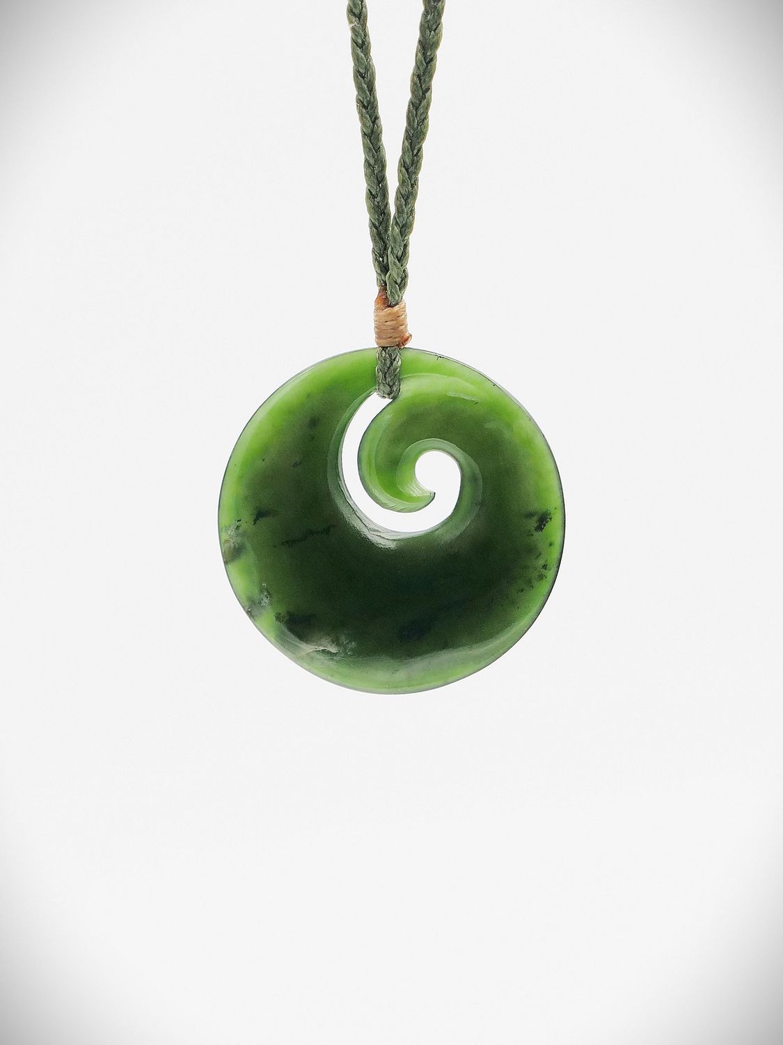 Moko Pounamu Koru NZ Genuine Kawakawa Greenstone - Tapawera