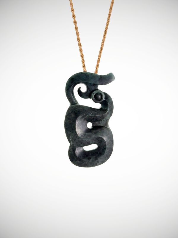 Moko Pounamu Manaia NZ Genuine Nelson Jade Te Tau Ihu Greenstone - Rotorua