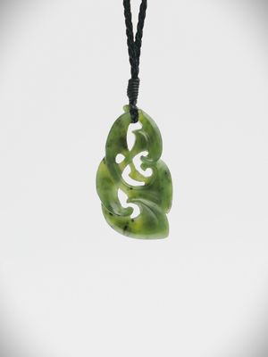 Moko Pounamu Seaweed NZ Genuine Kawakawa Greenstone - Puketapu