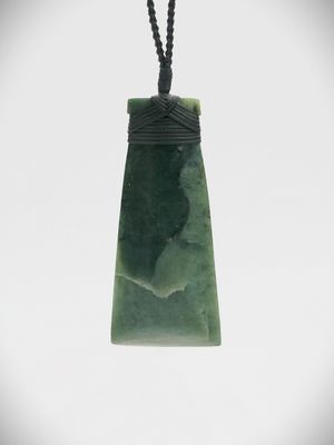 Moko Pounamu Toki NZ Genuine Blue Inanga Greenstone - Taharua