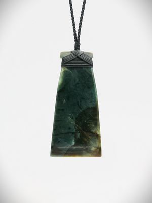 Moko Pounamu Toki NZ Genuine Blue Inanga Greenstone - Otamauri