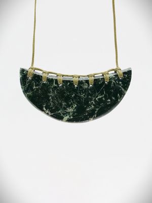 Moko Pounamu Kouma (Breastplate) NZ Genuine Douglas Creek Serpentinite Greenstone  - Kuripapango