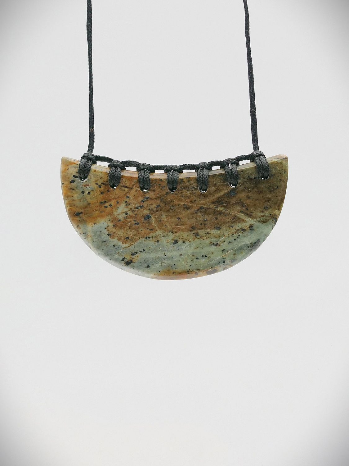 Moko Pounamu Kouma (Breastplate) NZ Genuine Serpentinite  Greenstone - Ngamahanga