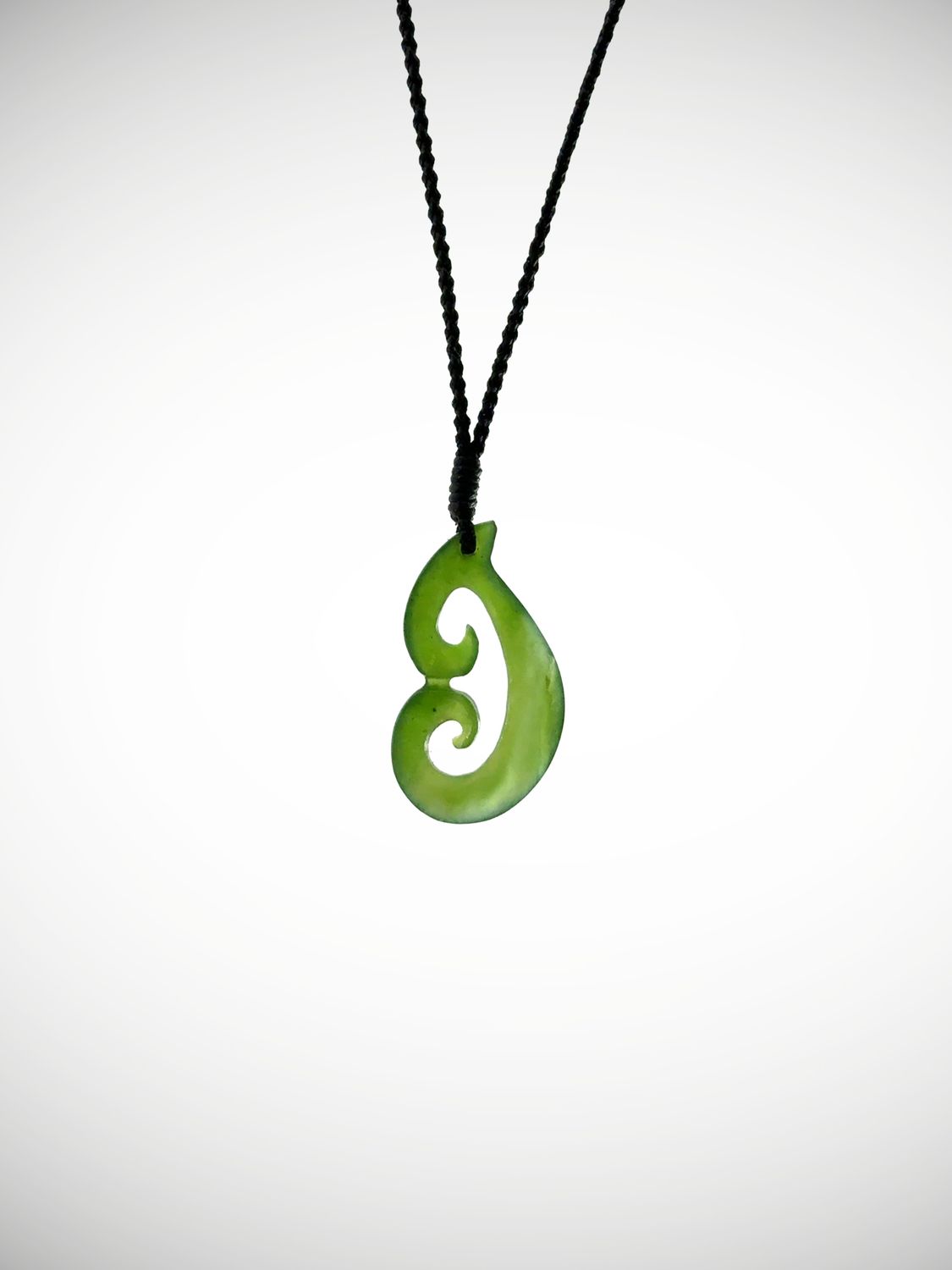Moko Pounamu Double Koru NZ Genuine Kahurangi Greenstone - Oturokua