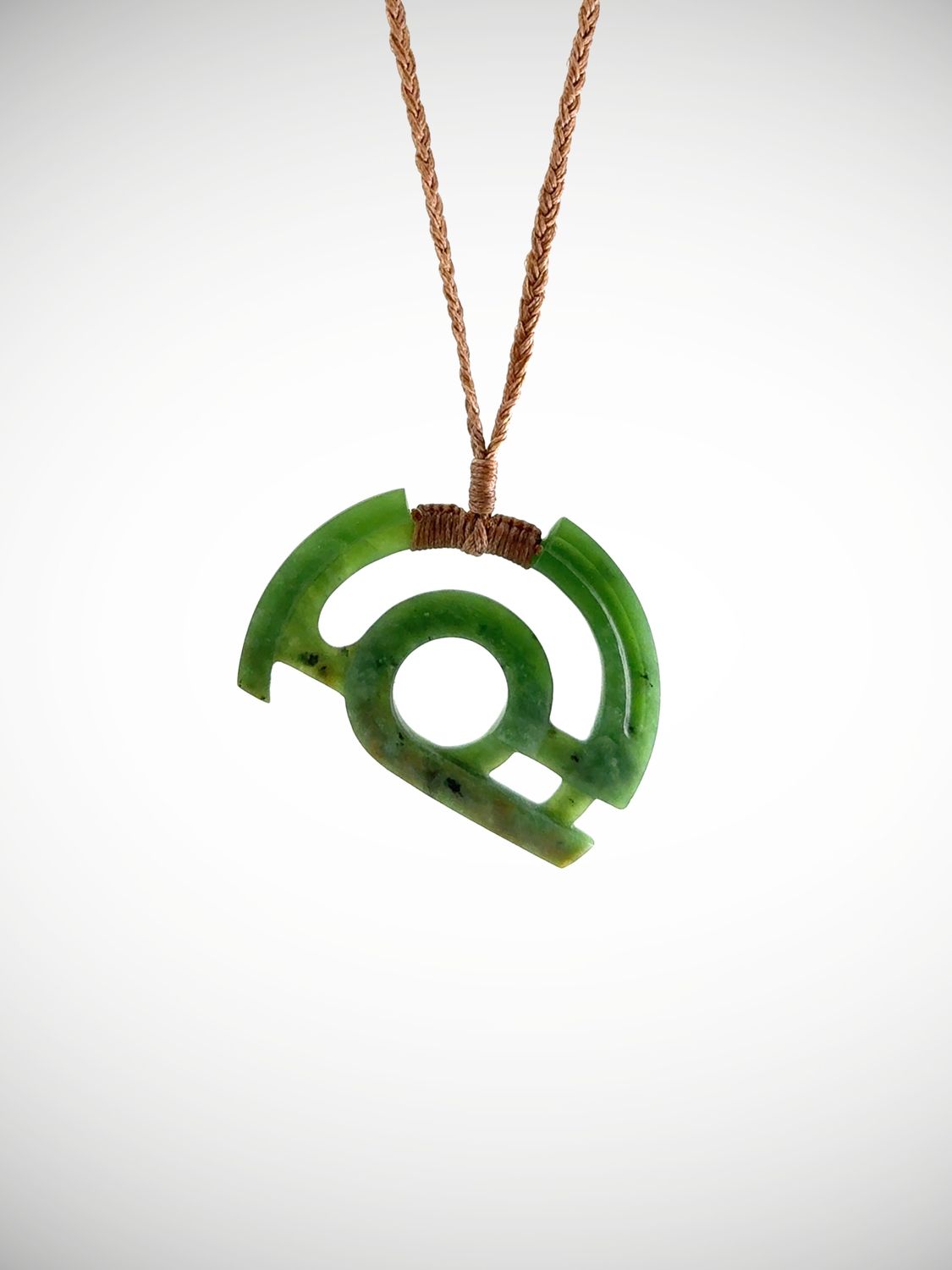Moko Pounamu Contemporary Design NZ Genuine Auhunga Greenstone - Taiparinui