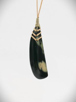 Moko Pounamu Roimata (Teardrop) NZ Genuine Tangiwai Serpentine Greenstone - Kereru