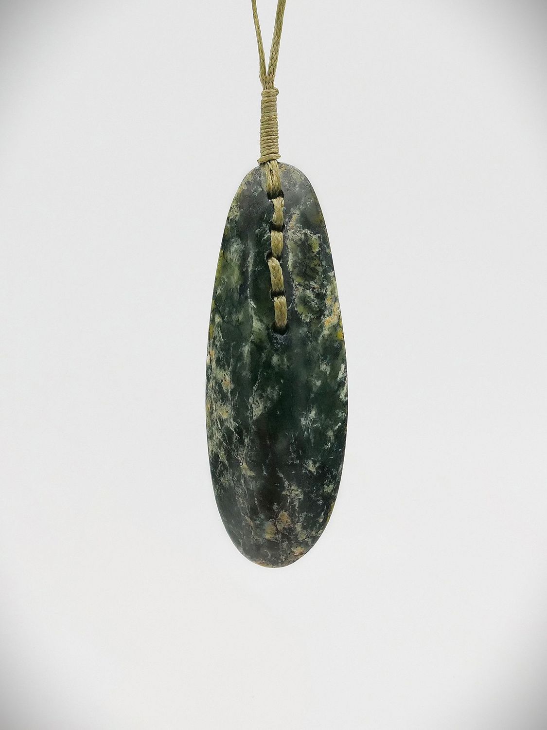 Moko Pounamu Roimata (Teardrop) NZ Genuine Tangiwai Serpentine Greenstone - Whanawhana