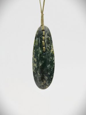 Moko Pounamu Roimata (Teardrop) NZ Genuine Tangiwai Serpentine Greenstone - Whanawhana