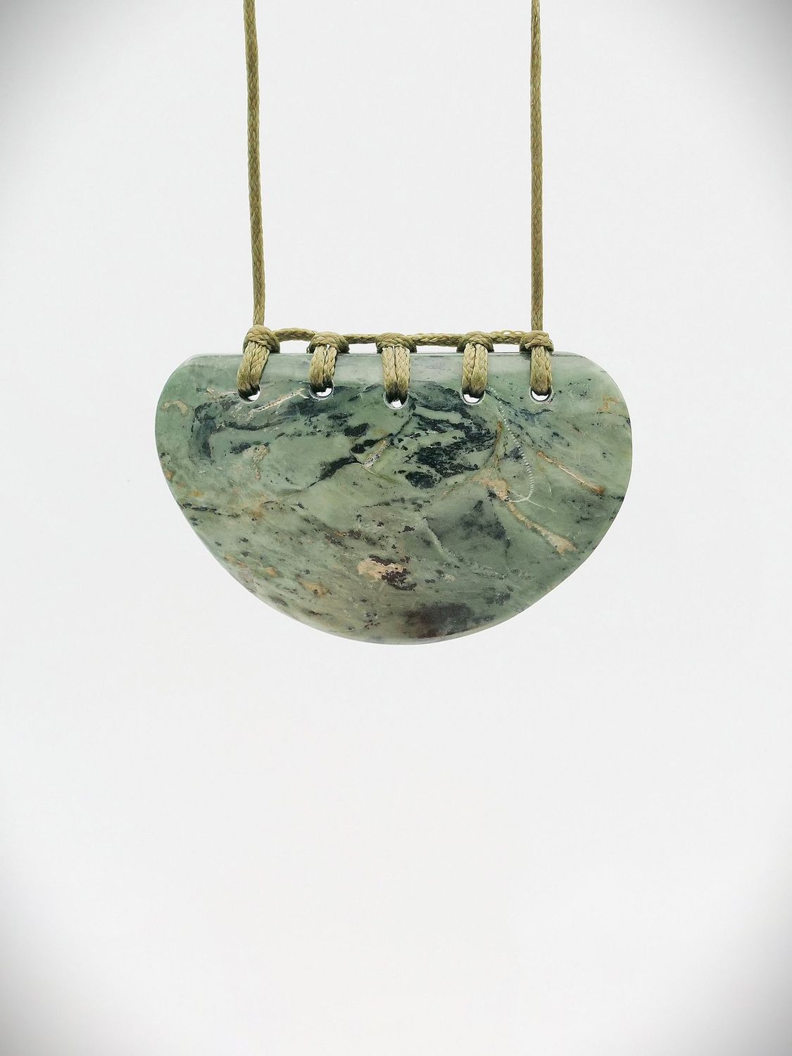 Moko Pounamu Kouma (Breastplate) NZ Genuine Serpentinite  Greenstone - Patoka