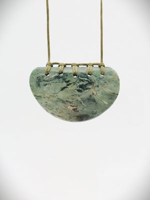 Moko Pounamu Kouma (Breastplate) NZ Genuine Serpentinite  Greenstone - Patoka