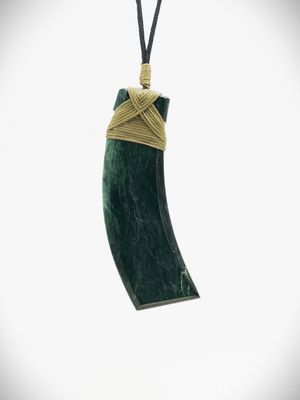 Moko Pounamu Toki NZ Genuine Serpentine Greenstone - Waihau