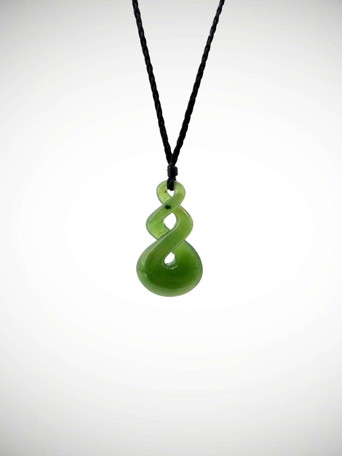 Moko Pounamu Double Pikorua NZ Genuine Kahurangi Greenstone - Waipuna