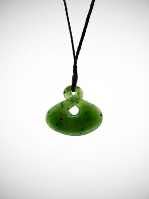 Moko Pounamu Single Pikorua (Twist) NZ Genuine Kahurangi Greenstone - Pukenui
