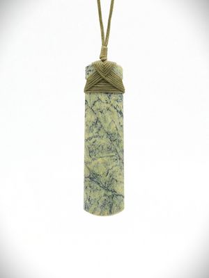 Moko Pounamu Toki NZ Genuine Serpentine Greenstone - Whirinaki