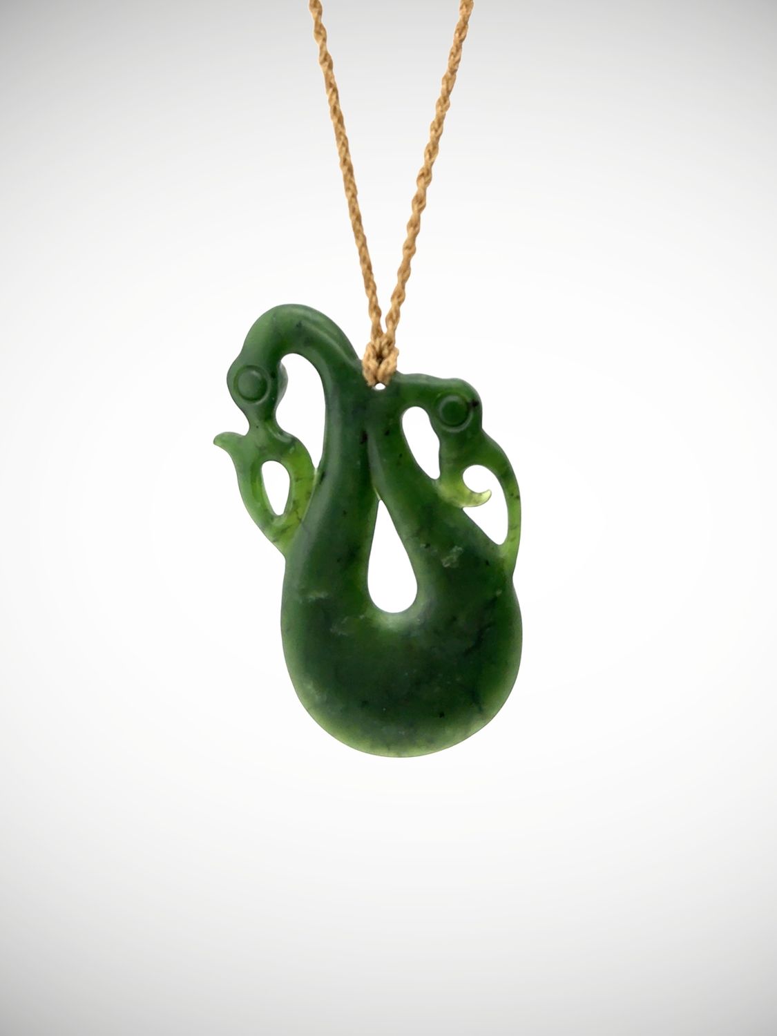Moko Pounamu Manaia NZ Genuine Kawakawa Greenstone - Waireika