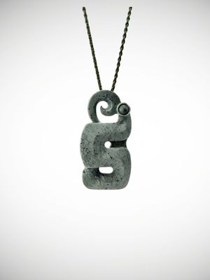 Moko Pounamu Manaia NZ Genuine Nelson Jade Te Tau Ihu Greenstone - Takerehaka