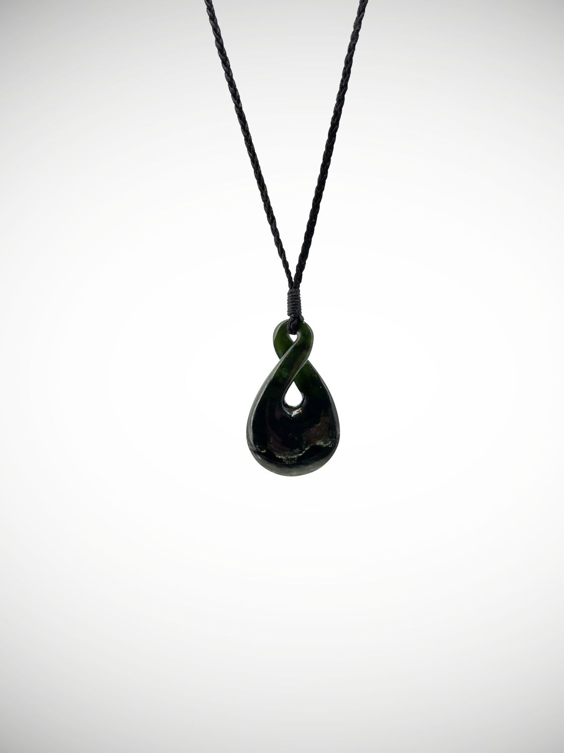 Moko Pounamu Pikorua (Twist) NZ Genuine Kawakawa Flower Greenstone - Rotokino