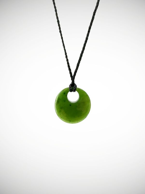 Moko Pounamu Porohita (Disc) NZ Genuine Kahurangi Greenstone - Te Ikaraeroa